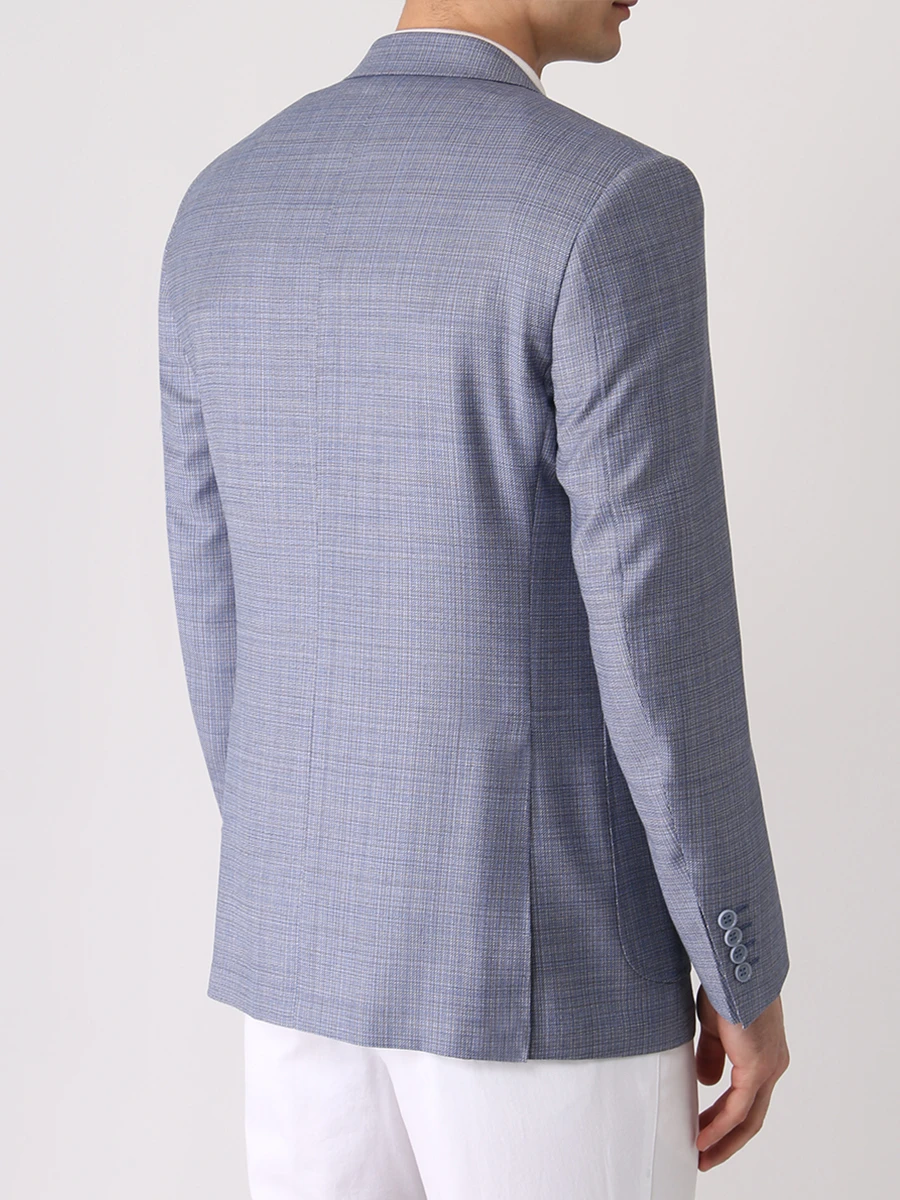 Пиджак шерстяной CANALI CF00863/407/21288 Голубой  Фото 3