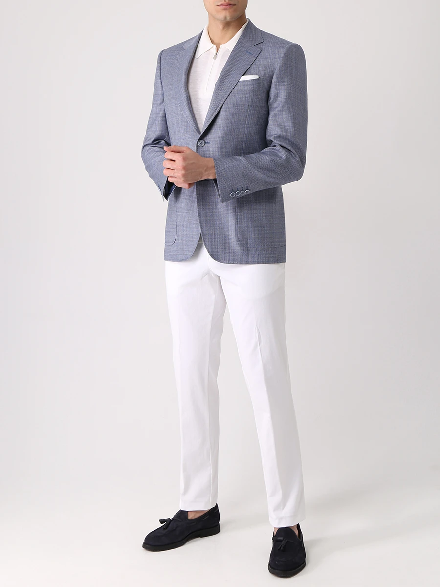 Пиджак шерстяной CANALI CF00863/407/21288 Голубой  Фото 2