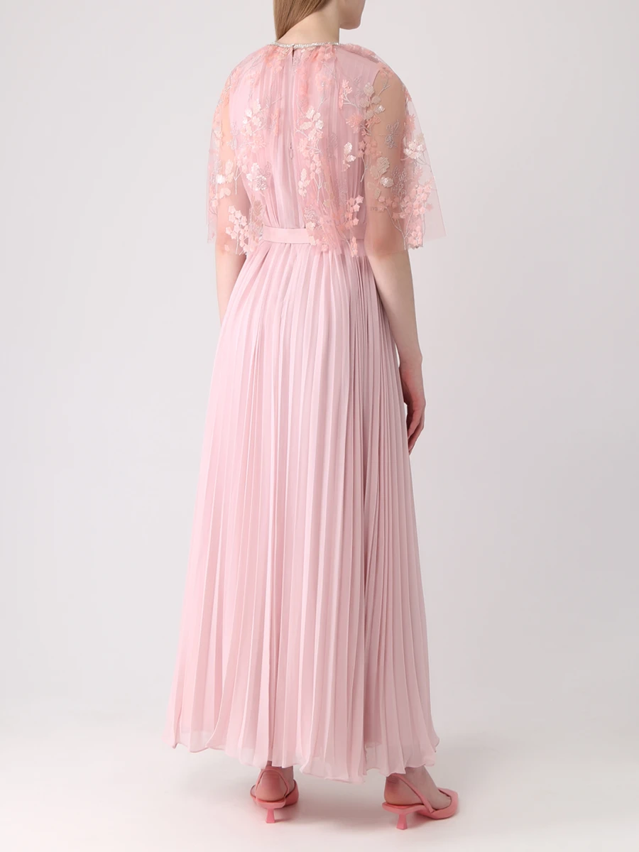Платье плиссированное SELF-PORTRAIT SS22-136 Розовый  Фото 3
