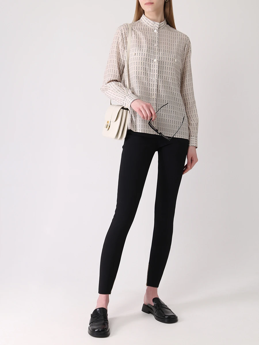 Брюки укороченные CELINE 2P584958P.38NO Черный  Фото 2