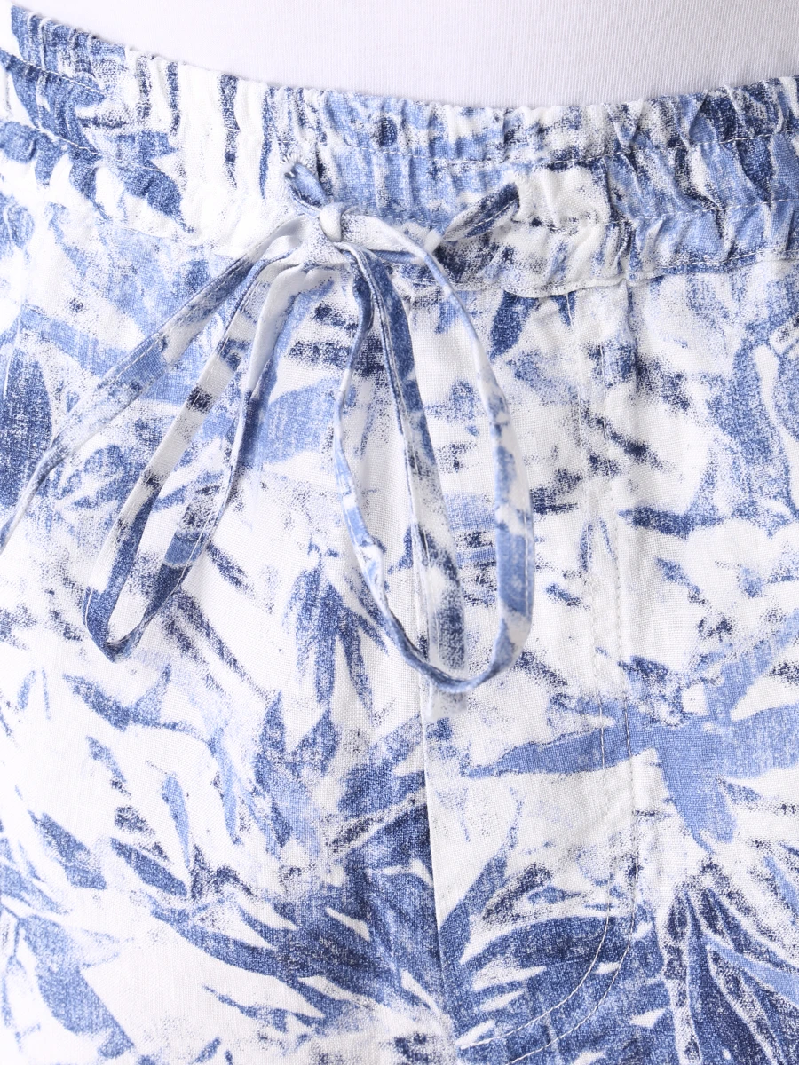 Шорты льняные 120% LINO VOM29CM000G075000/V0501 Белый  Фото 5