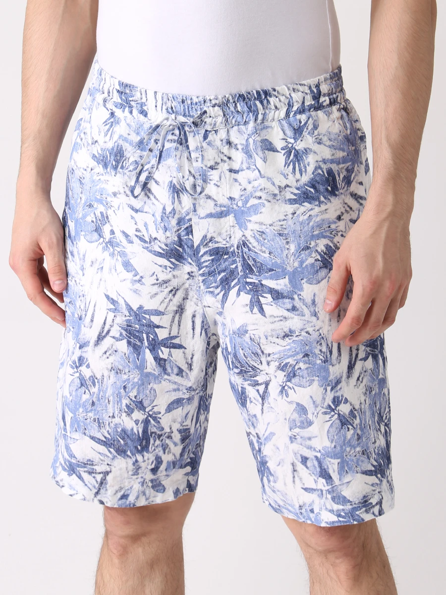 Шорты льняные 120% LINO VOM29CM000G075000/V0501 Белый  Фото 4