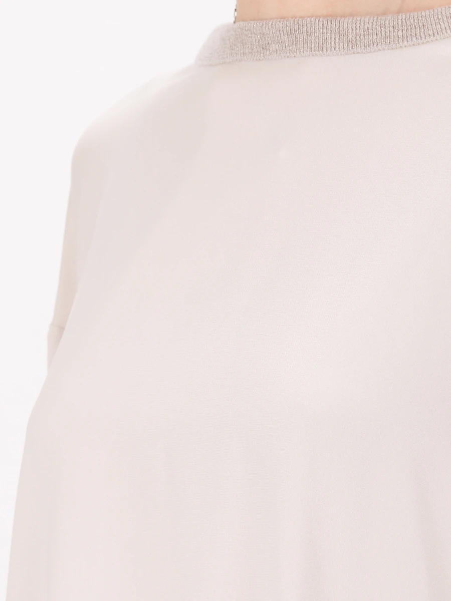 Шелковая блуза LORENA ANTONIAZZI LP3428CA16/2693/0114, размер 44, цвет бежевый LP3428CA16/2693/0114 - фото 5