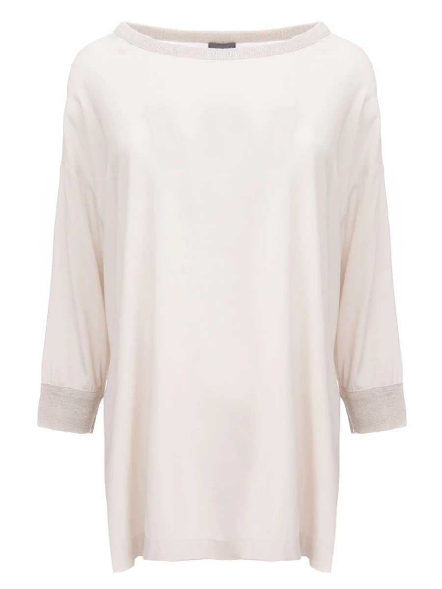Шелковая блуза LORENA ANTONIAZZI LP3428CA16/2693/0103, размер 40, цвет кремовый LP3428CA16/2693/0103 - фото 1