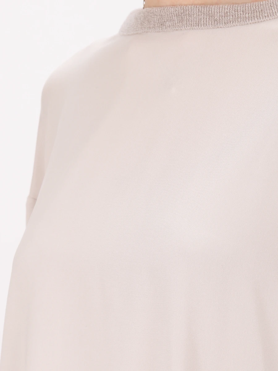 Шелковая блуза LORENA ANTONIAZZI LP3428CA16/2693/0103, размер 40, цвет кремовый LP3428CA16/2693/0103 - фото 5