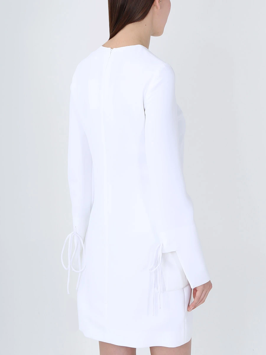 Платье-мини с длинными рукавами VICTORIA BECKHAM DRVV553 Белый  Фото 3