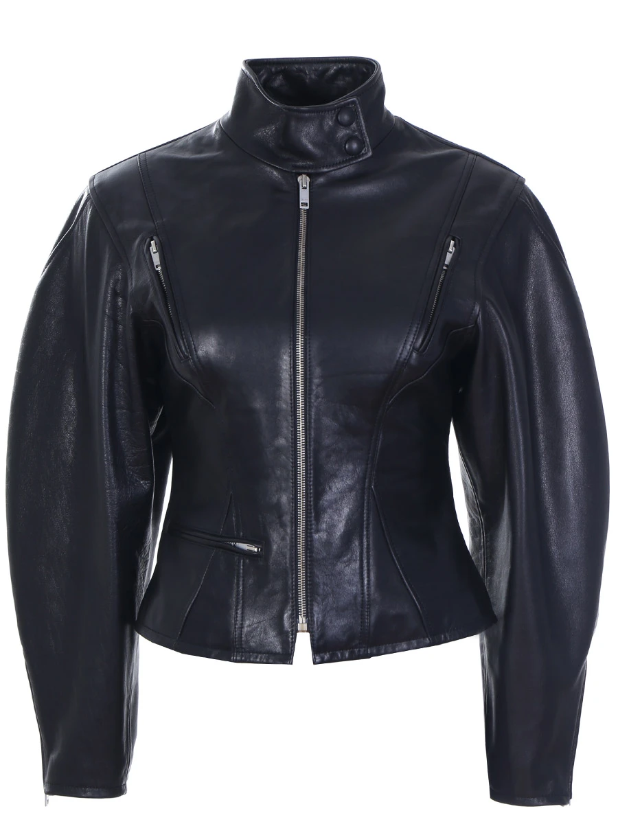 Кожаная куртка CELINE 25V217202 38NO Черный 