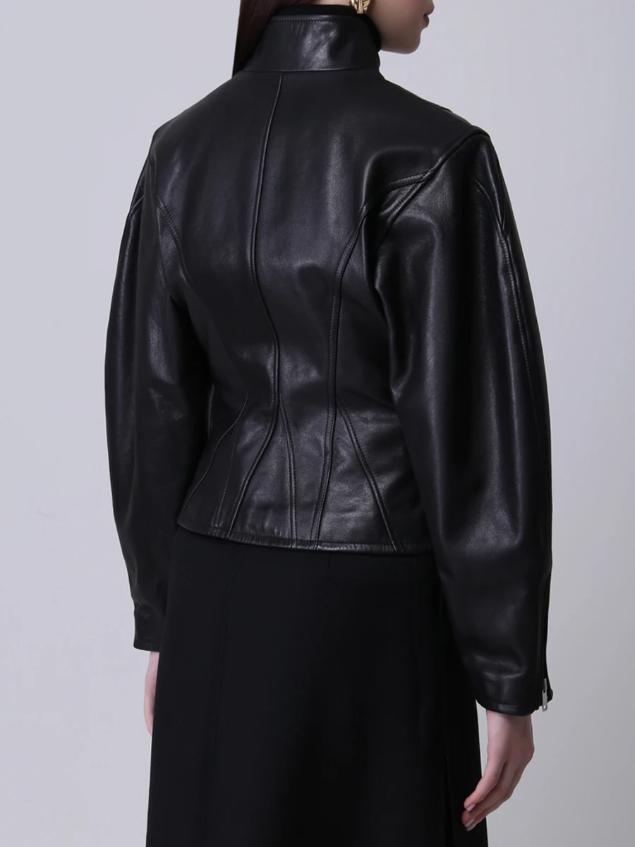 Кожаная куртка CELINE 25V217202 38NO Черный  Фото 3