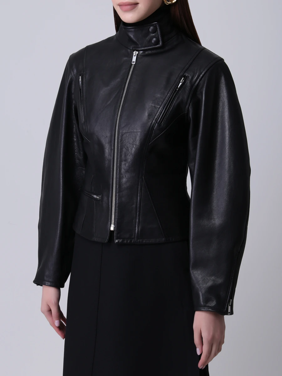 Кожаная куртка CELINE 25V217202 38NO Черный  Фото 4