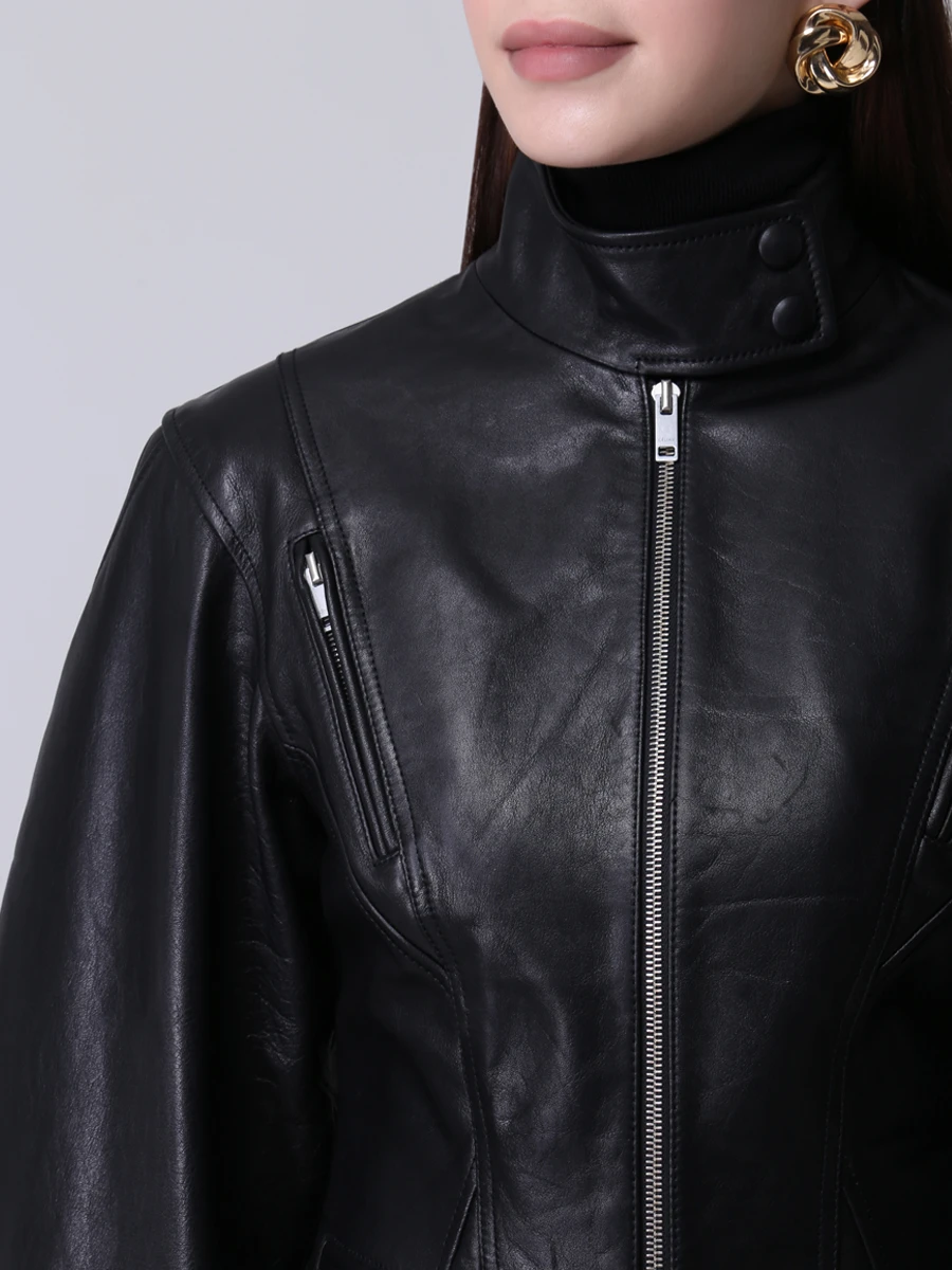 Кожаная куртка CELINE 25V217202 38NO Черный  Фото 5