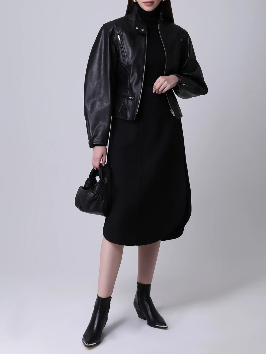 Кожаная куртка CELINE 25V217202 38NO Черный  Фото 2