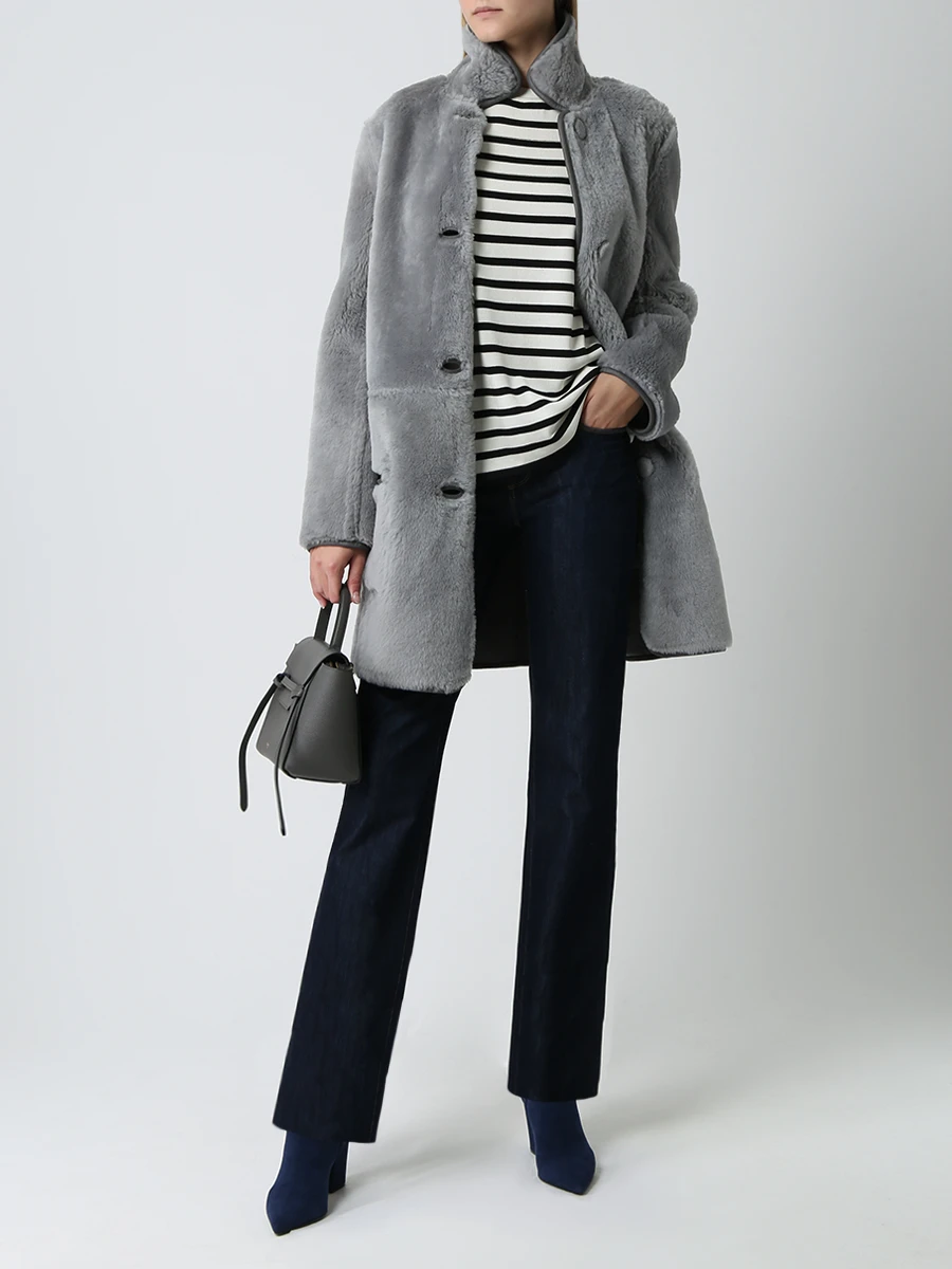 Двусторонняя дубленка CELINE 28I63344C 08GC Серый  Фото 2