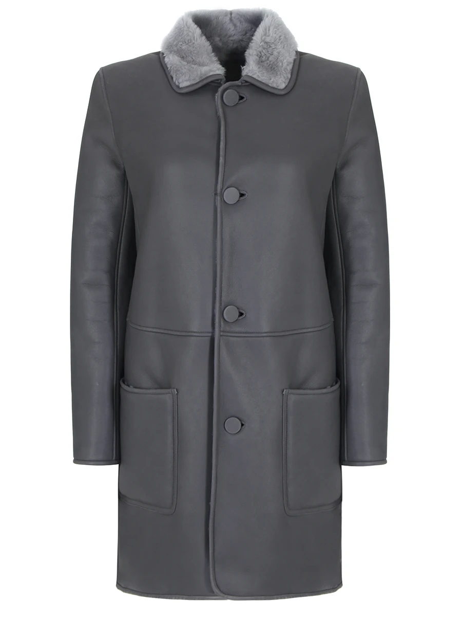 Двусторонняя дубленка CELINE 28I63344C 08GC Серый 