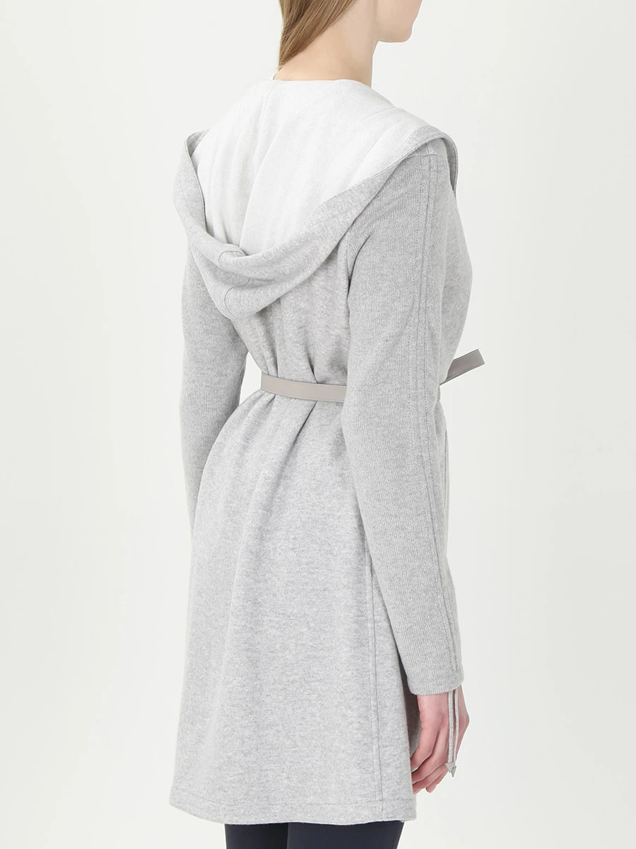 Кашемировый кардиган с поясом LORO PIANA FAI2172 BEL2 Серый  Фото 3