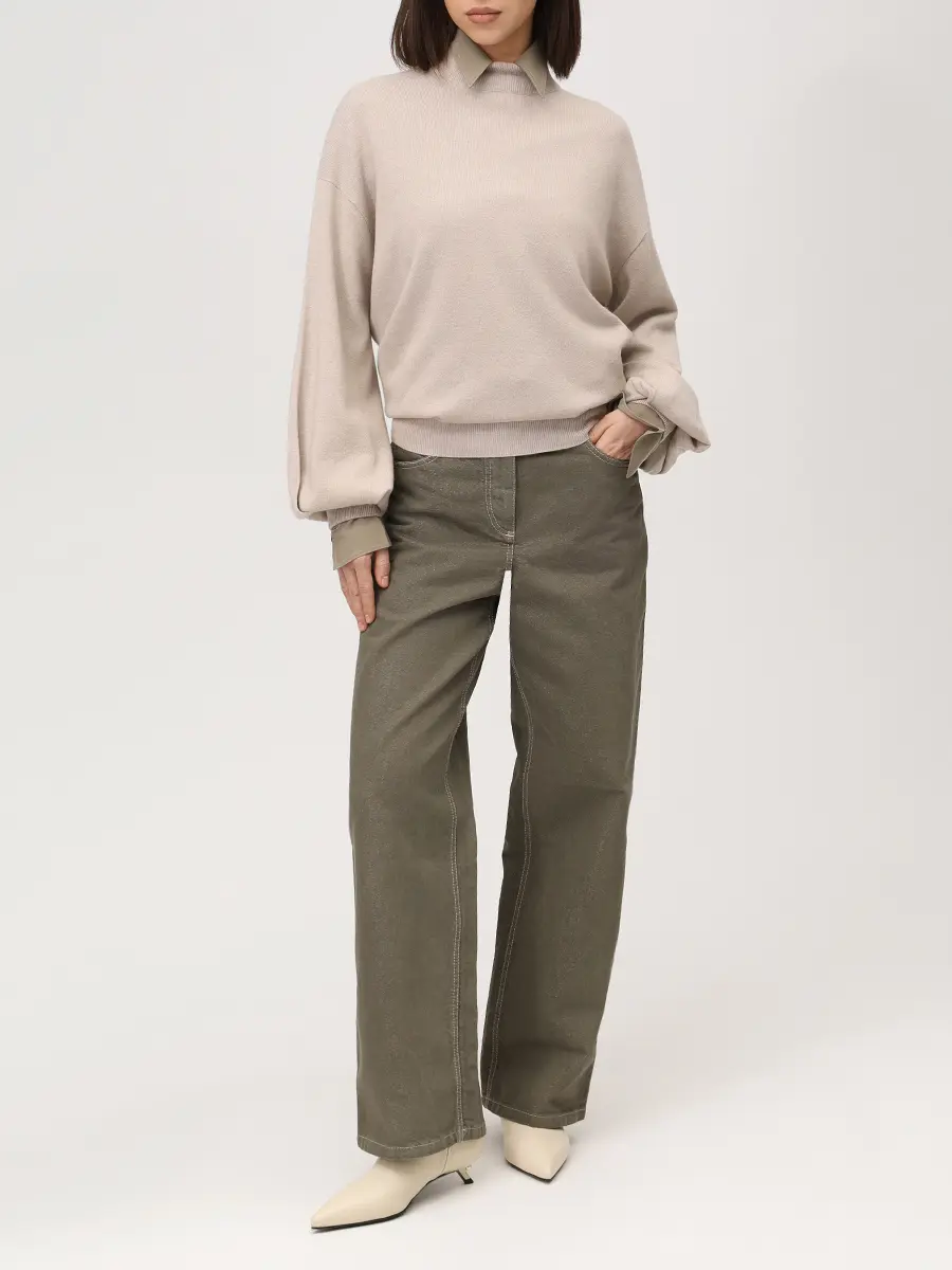 Водолазка кашемировая BRUNELLO CUCINELLI M12143813 C9063 Бежевый  Фото 2