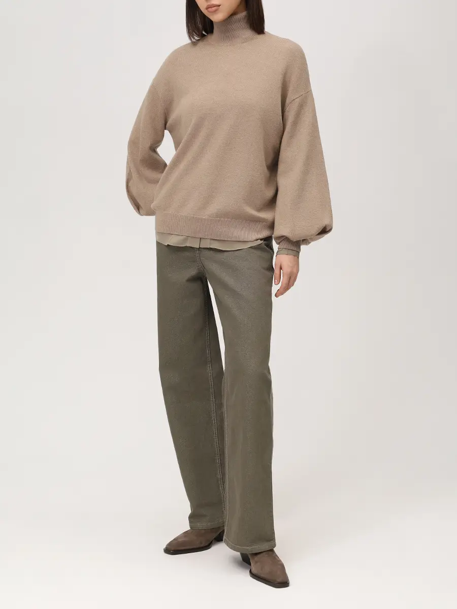 Водолазка кашемировая BRUNELLO CUCINELLI M12143813 C9018 Коричневый  Фото 2