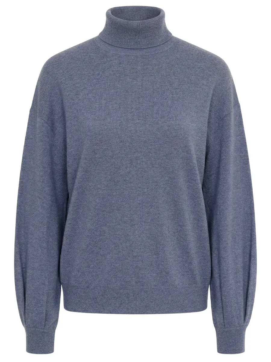 Водолазка кашемировая BRUNELLO CUCINELLI M12143813 C9163 Синий 