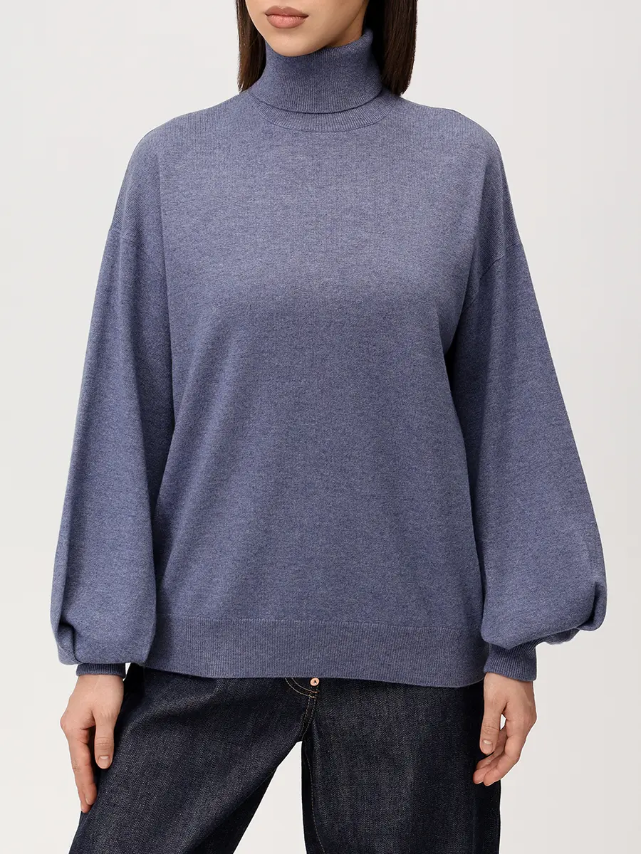 Водолазка кашемировая BRUNELLO CUCINELLI M12143813 C9163 Синий  Фото 4