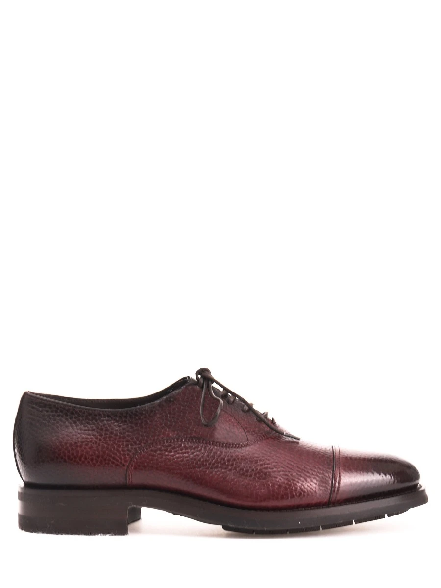 Кожаные туфли-оксфорды с мехом SANTONI MCKE15726 Q34, размер 43, цвет бордовый