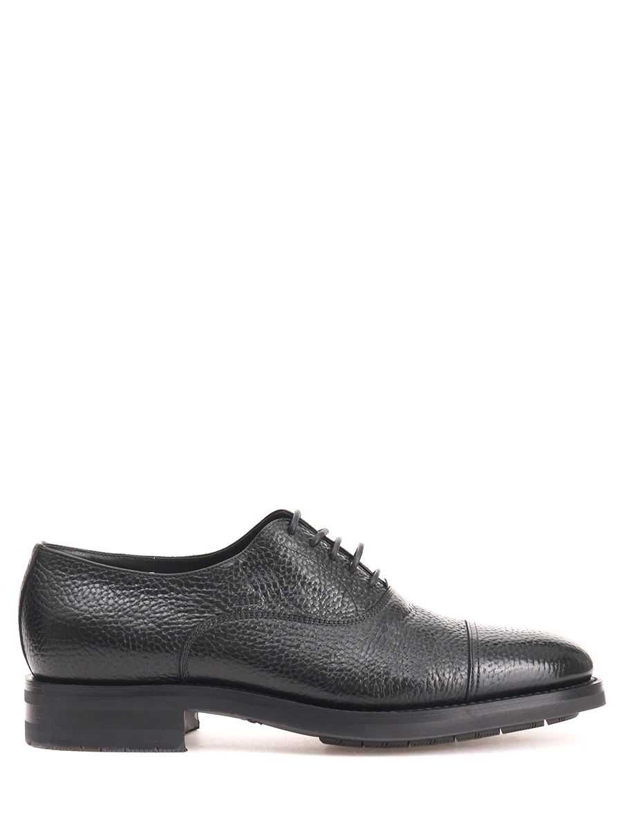 Кожаные туфли-оксфорды с мехом SANTONI MCKE15726 N01, размер 41, цвет черный - фото 1