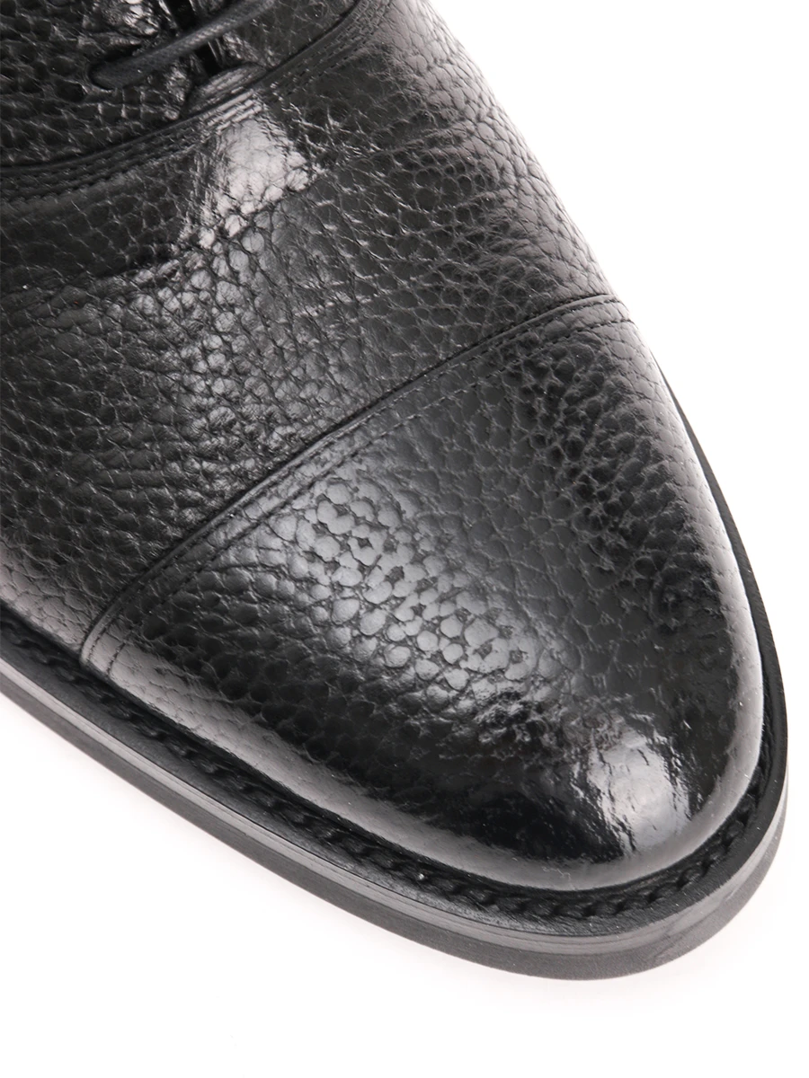 Кожаные туфли-оксфорды с мехом SANTONI MCKE15726 N01, размер 41, цвет черный - фото 5