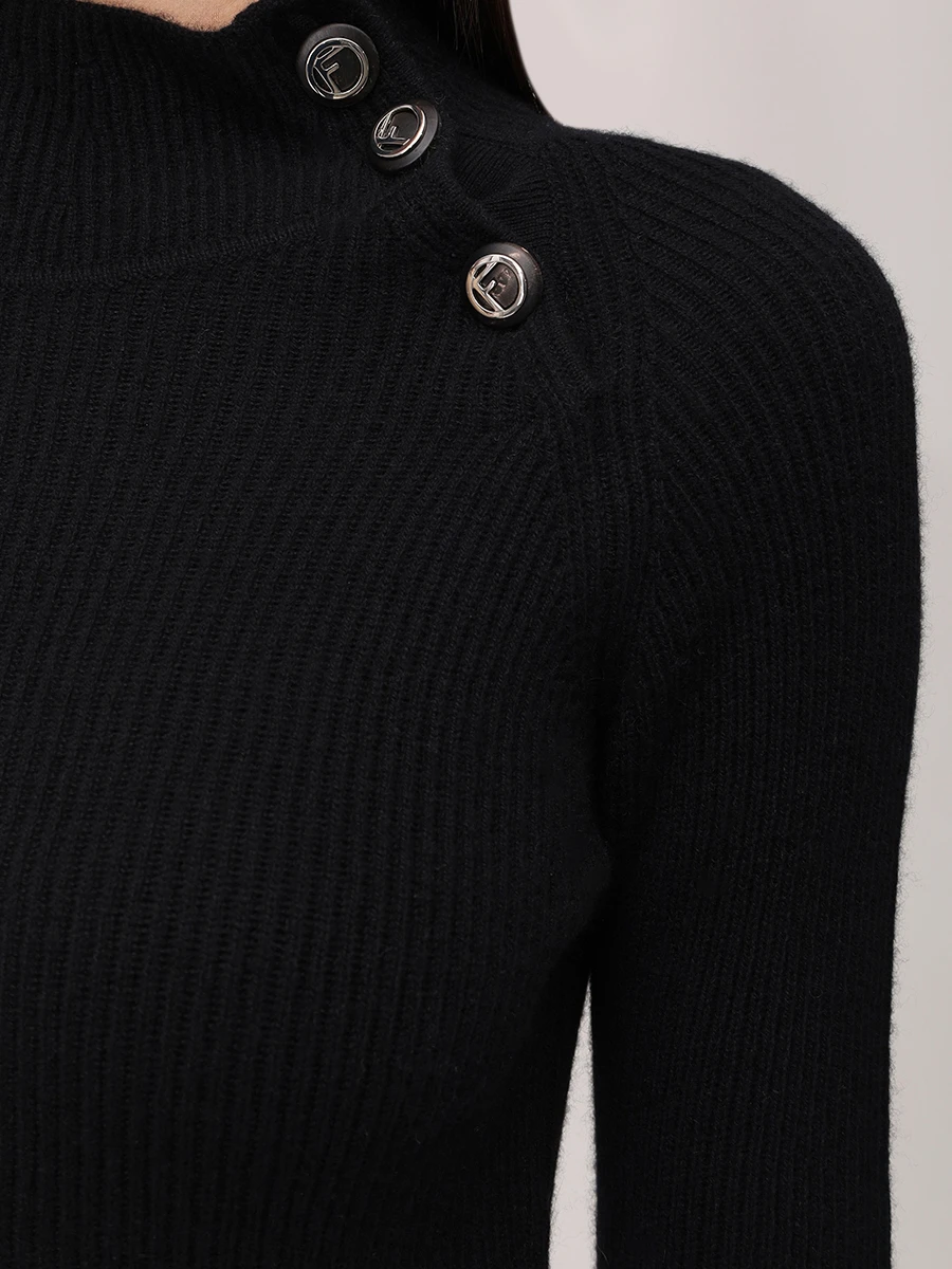 Джемпер кашемировый FENDI FZY634 A3PQ F0GME Черный  Фото 5