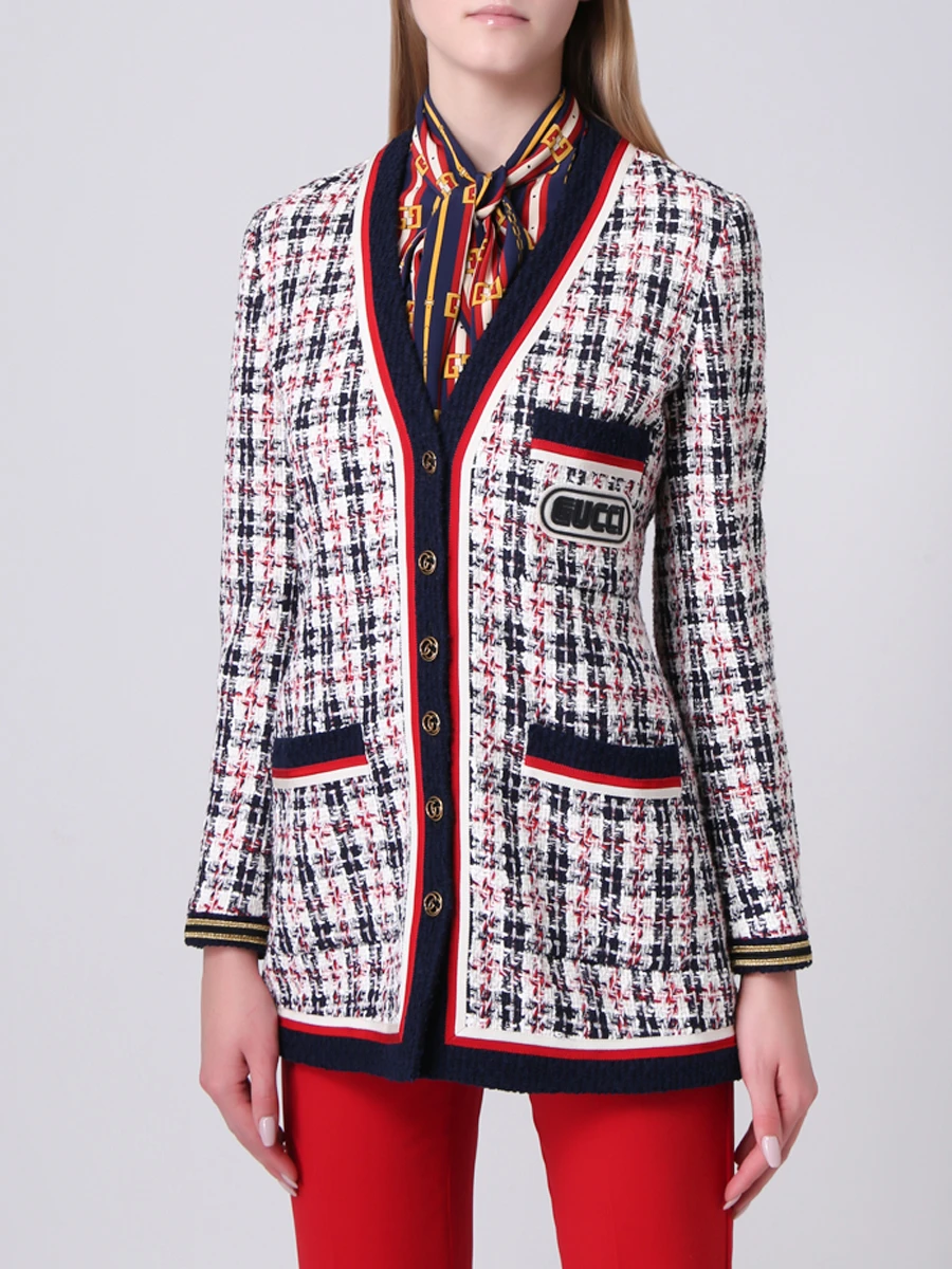 

Жакет твидовый, Клетка, 523675 ZKD96 9433