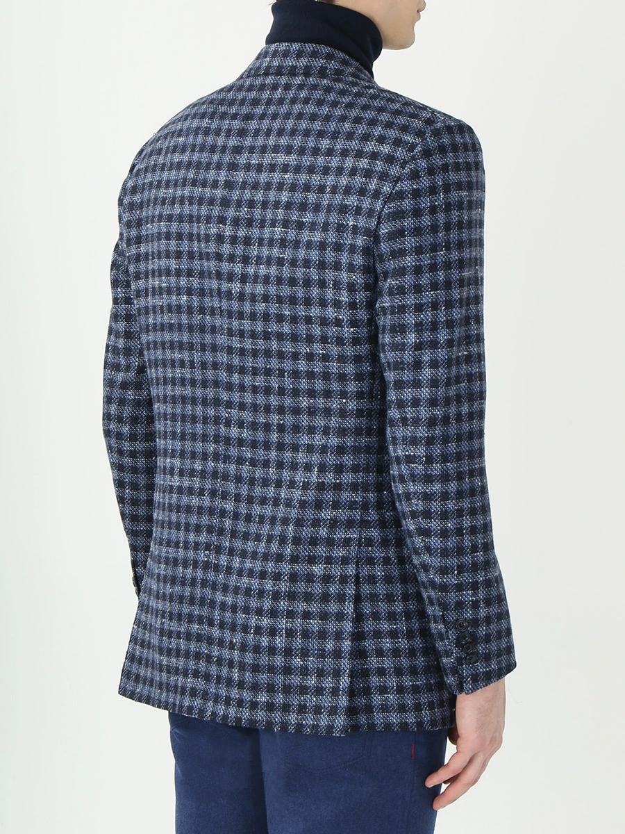 Клетчатый пиджак KITON UG81K01R0615001 Клетка  Фото 3