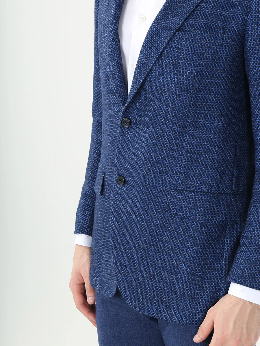 Классический пиджак KITON UG81K01R2204000 Синий  Фото 4