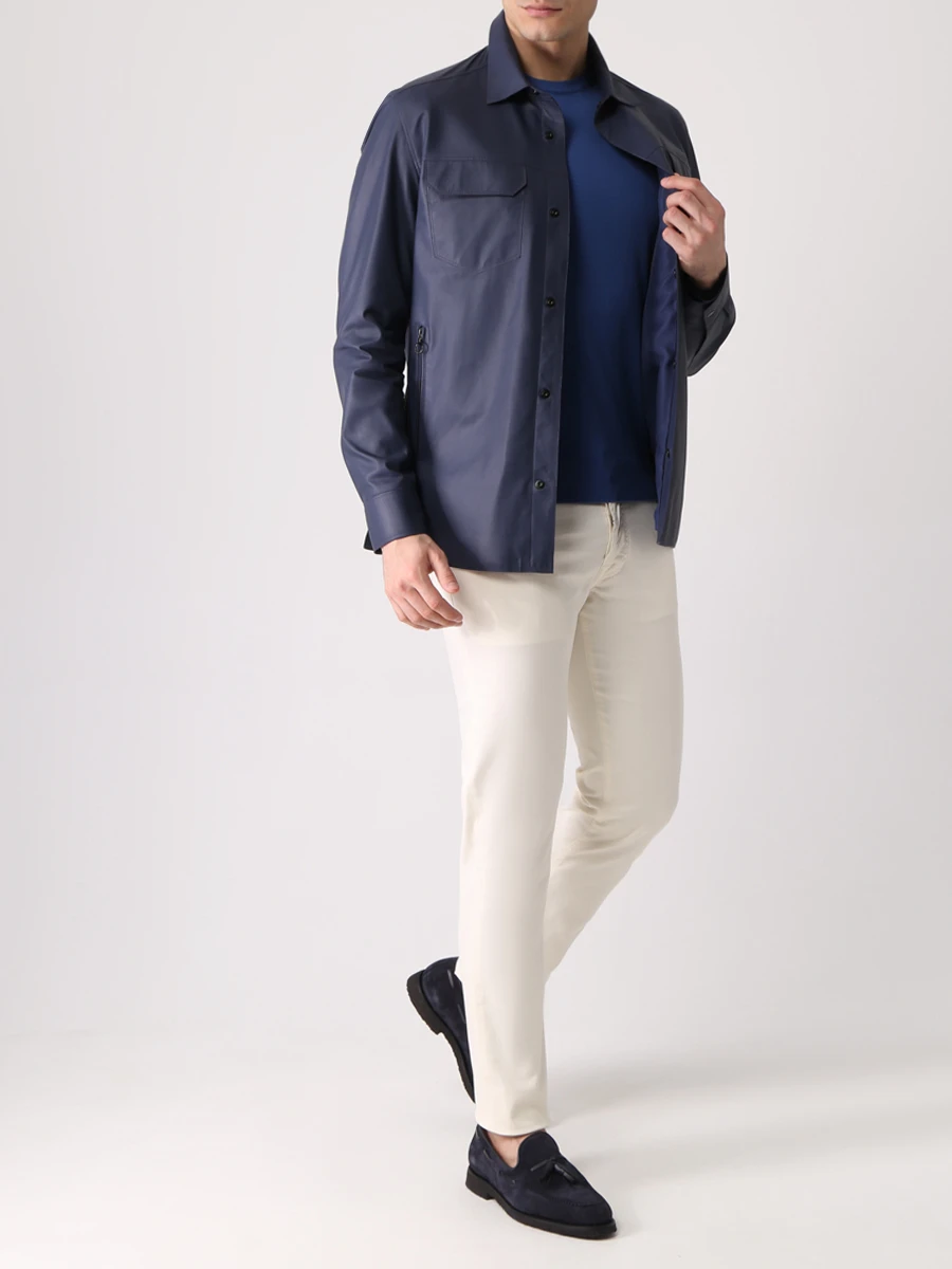 Джемпер шерстяной COLOMBO MA00057 /-/ 2-80APL/43294 Голубой  Фото 2