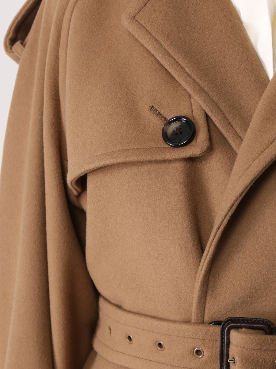 Пальто шерстяное CELINE 2M722995K.02DC Коричневый  Фото 5