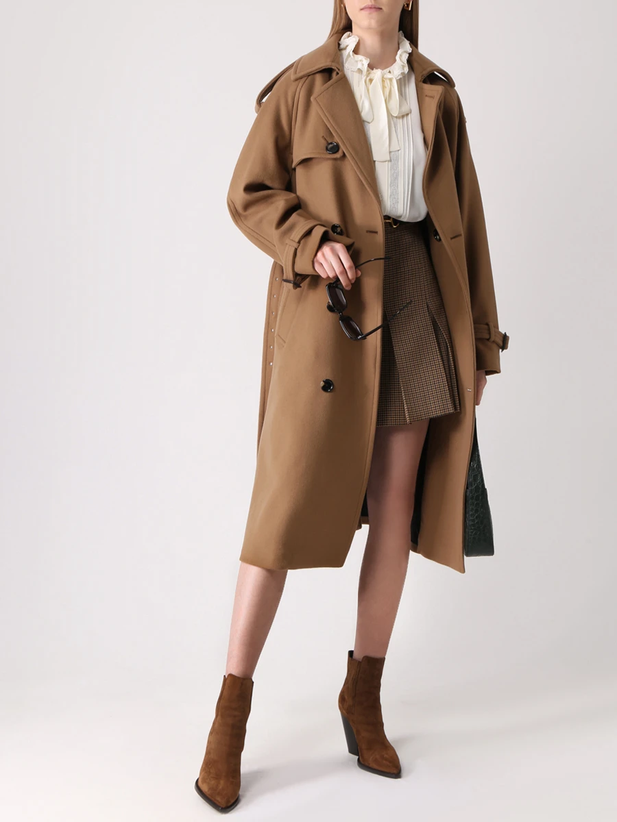 Пальто шерстяное CELINE 2M722995K.02DC Коричневый  Фото 2