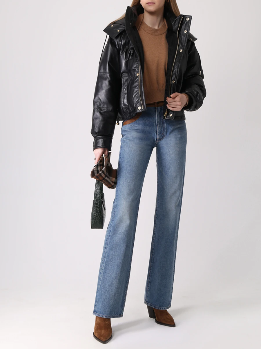Куртка кожаная CELINE 2EA26978E.38NO Черный  Фото 2