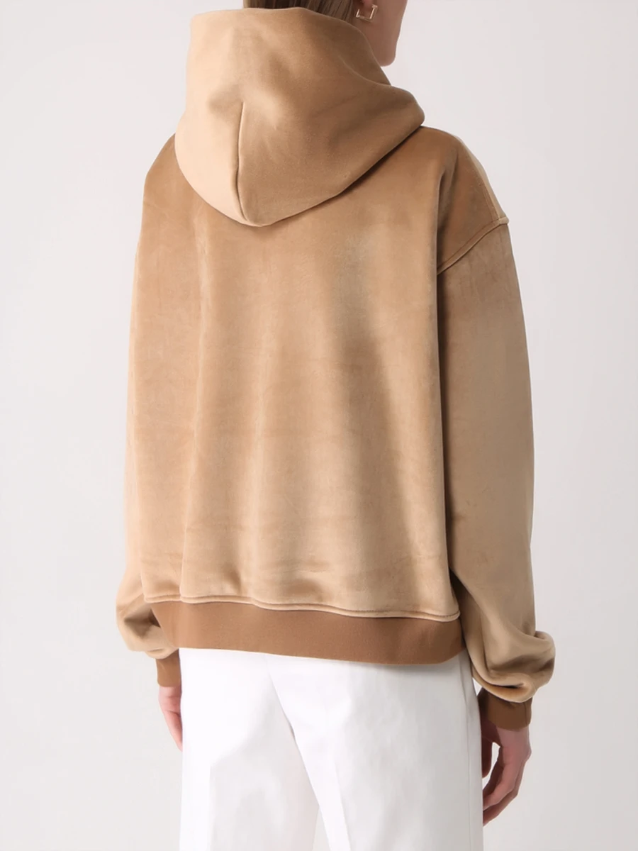 Худи однотонное ALEXANDER WANG UCC4211462/715 Коричневый  Фото 3
