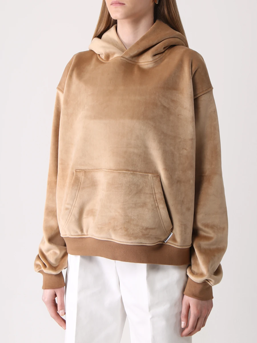 Худи однотонное ALEXANDER WANG UCC4211462/715 Коричневый  Фото 4