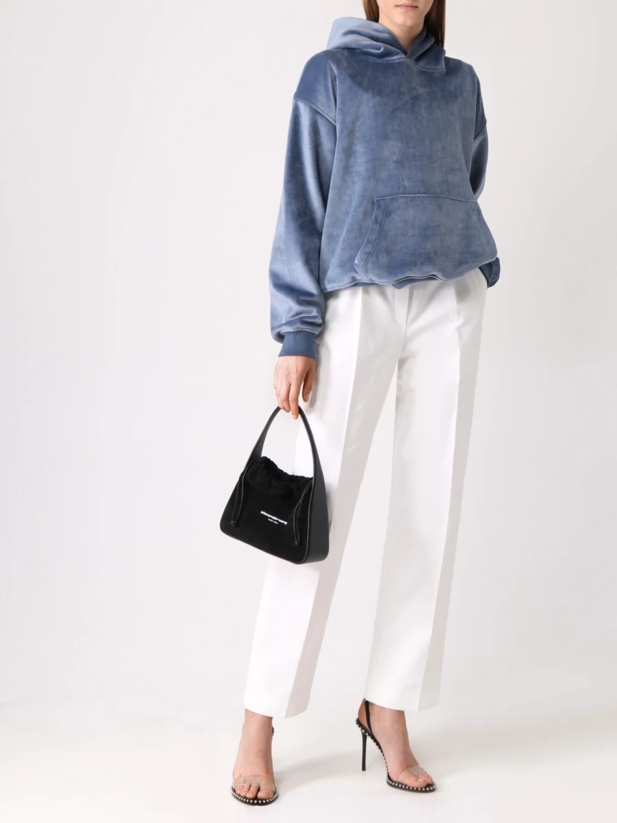 Худи однотонное ALEXANDER WANG UCC4211462/469 Синий  Фото 2