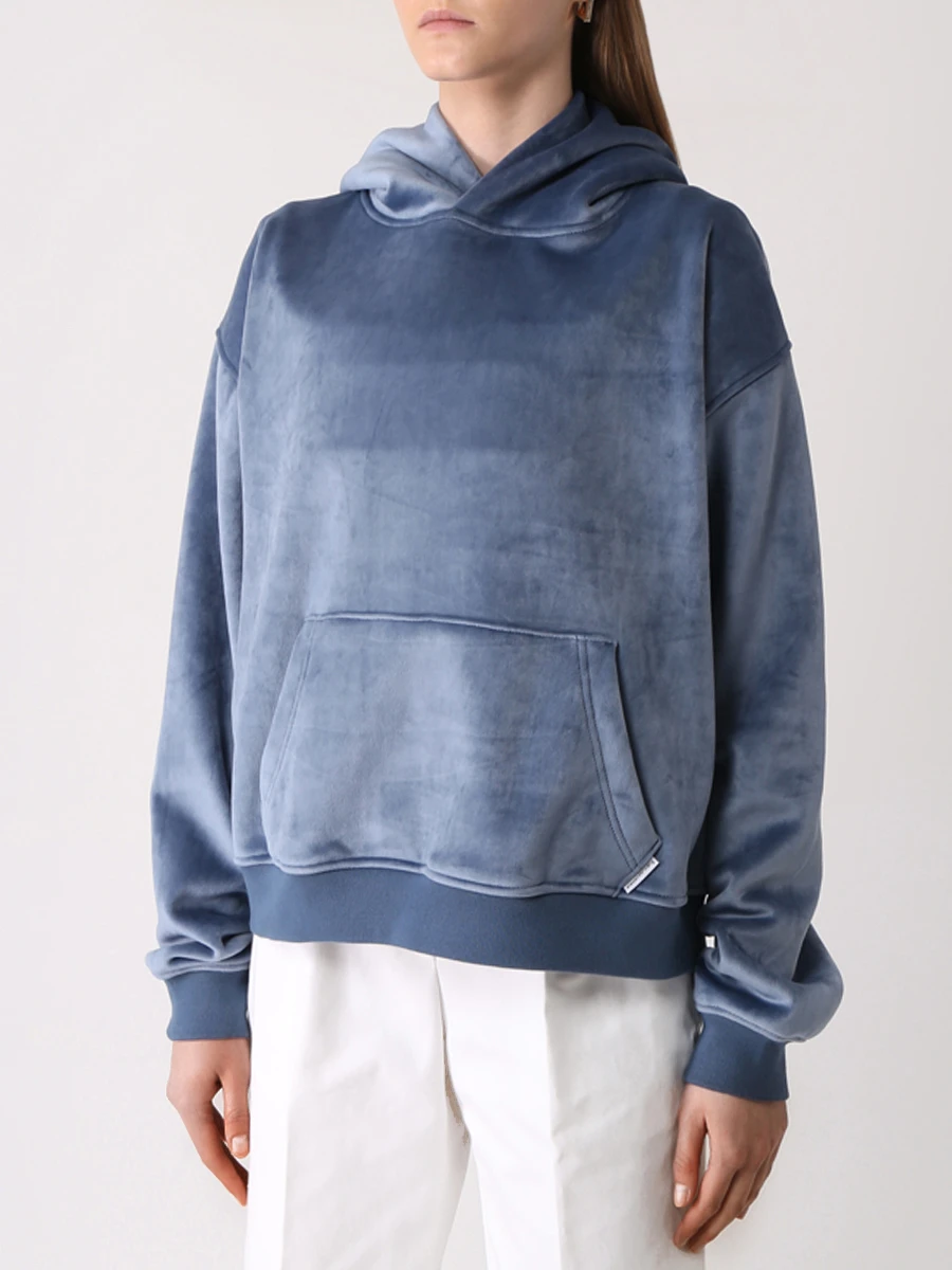 Худи однотонное ALEXANDER WANG UCC4211462/469 Синий  Фото 4