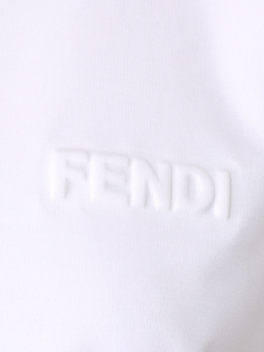 Футболка хлопковая с логотипом FENDI FS7254 AFLD F0ZNM Белый  Фото 5
