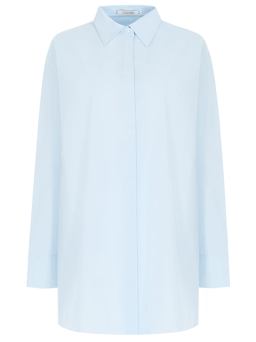 Блуза хлопковая DOROTHEE SCHUMACHER 648701/804, размер 46, цвет голубой 648701/804 - фото 1
