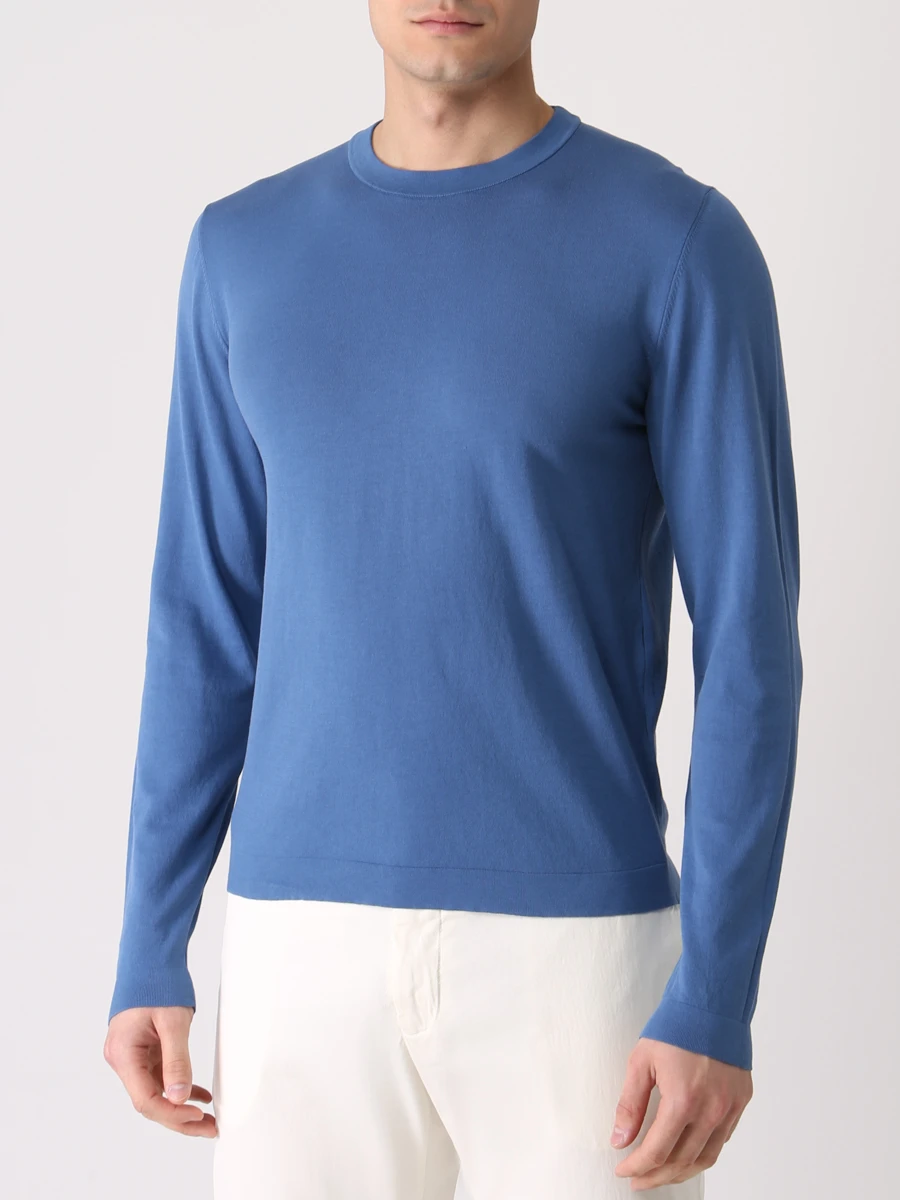 Джемпер хлопковый LUIGI BORRELLI 18KN210/CCK2016/5 Светло- Голубой  Фото 3