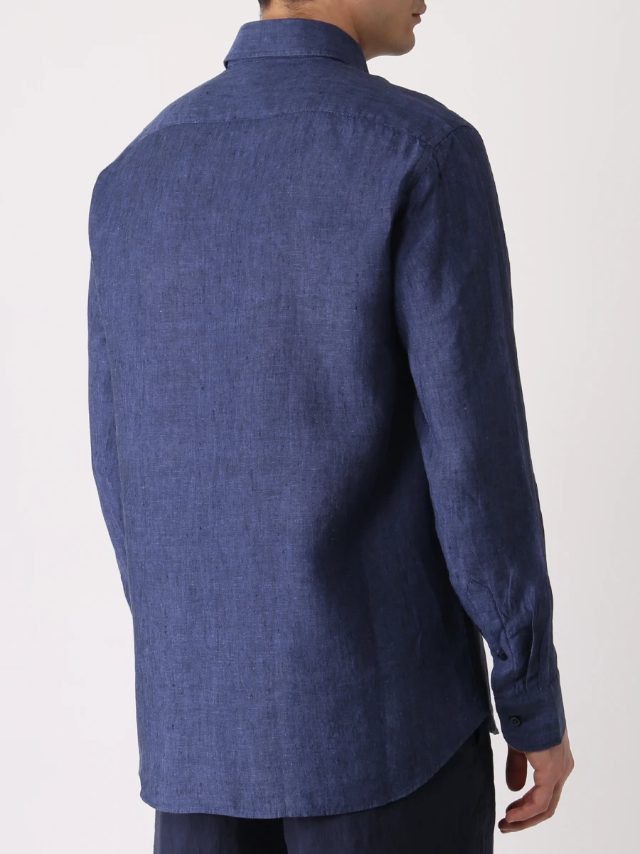 Рубашка Regular Fit льняная PAUL & SHARK 22413168/559, размер 52, цвет синий 22413168/559 - фото 3