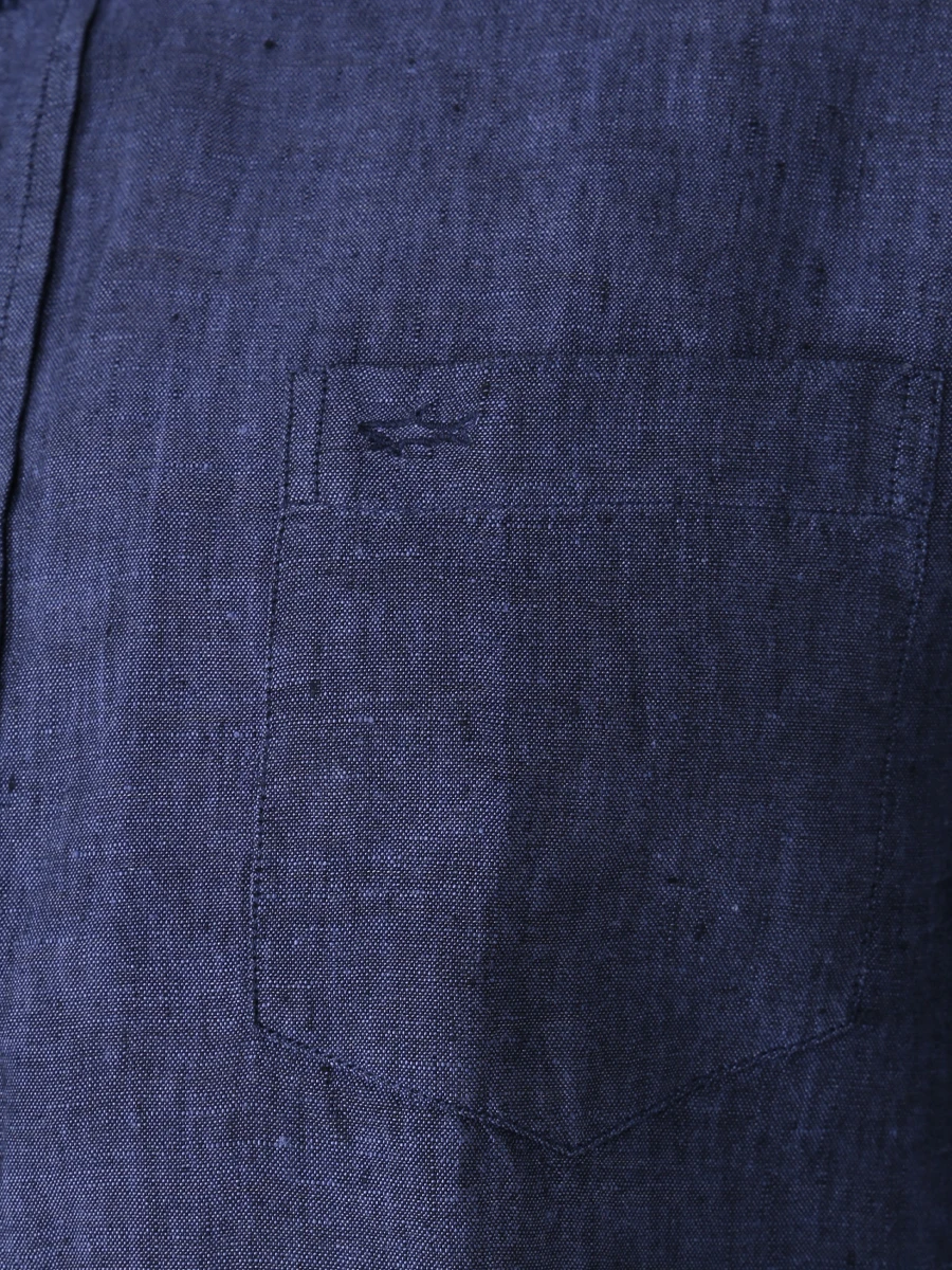 Рубашка Regular Fit льняная PAUL & SHARK 22413168/559, размер 52, цвет синий 22413168/559 - фото 5