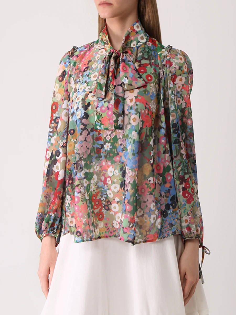 Блуза с принтом HIGH S50200 00073, размер 44, цвет мультиколор - фото 4
