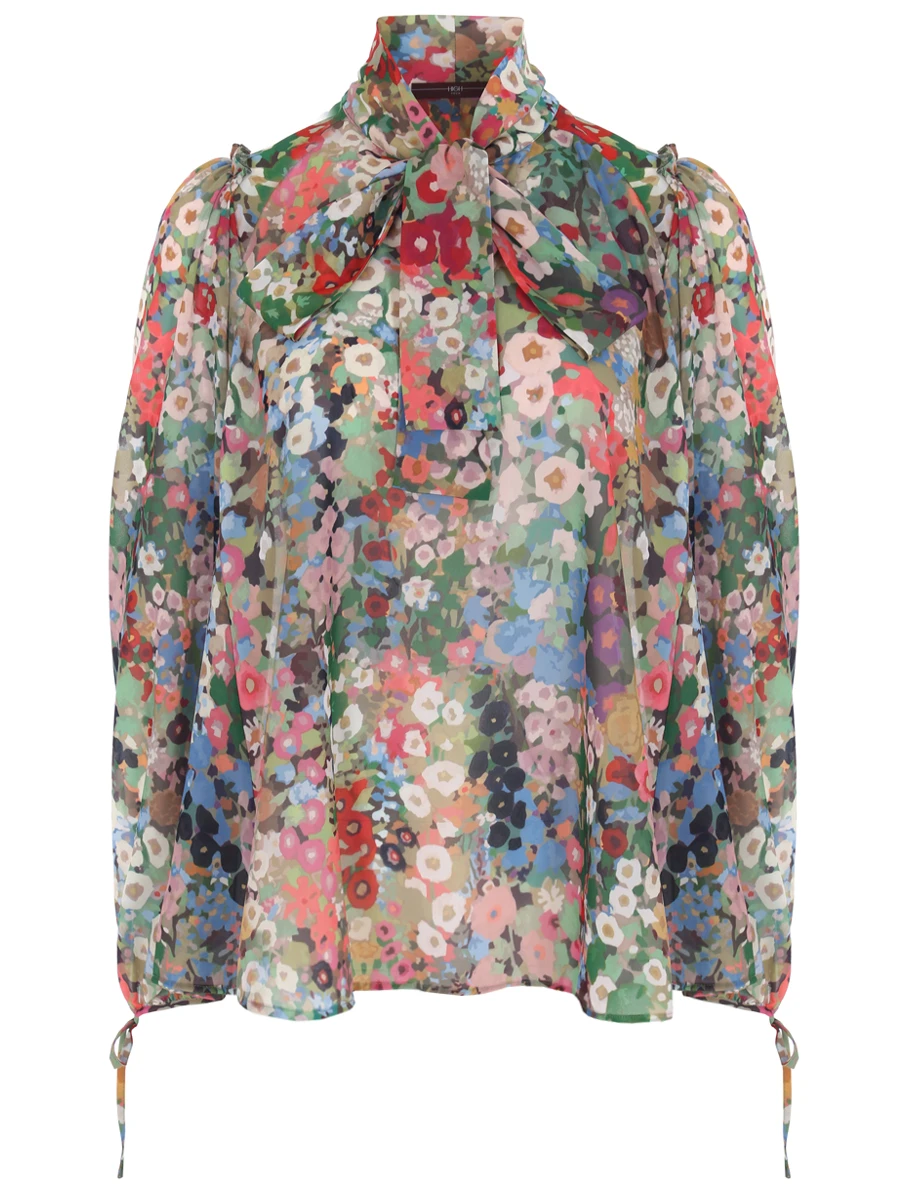 Блуза с принтом HIGH S50200 00073, размер 44, цвет мультиколор - фото 1