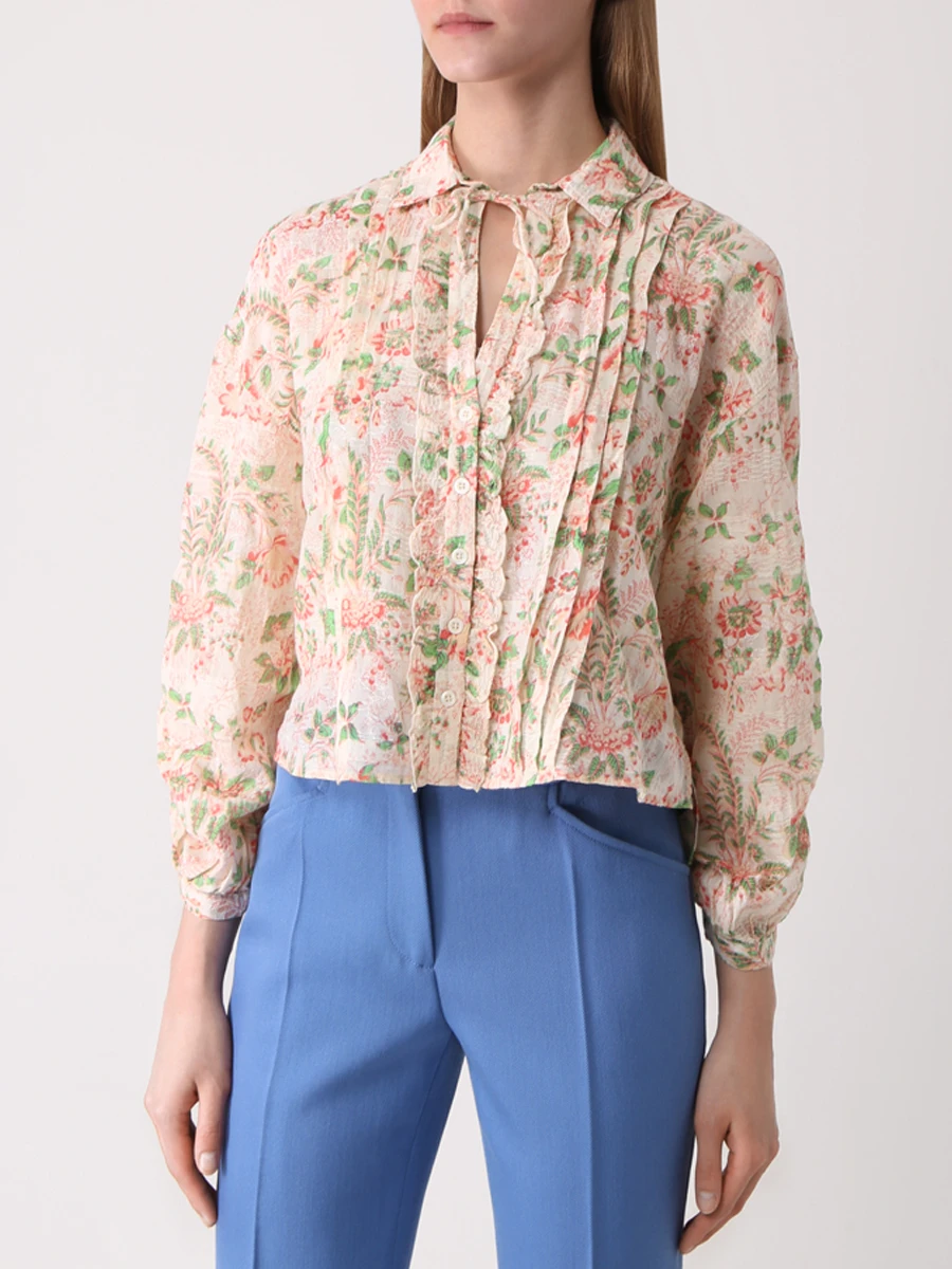 

Блуза с принтом, Цветочный принт, 750740 00073