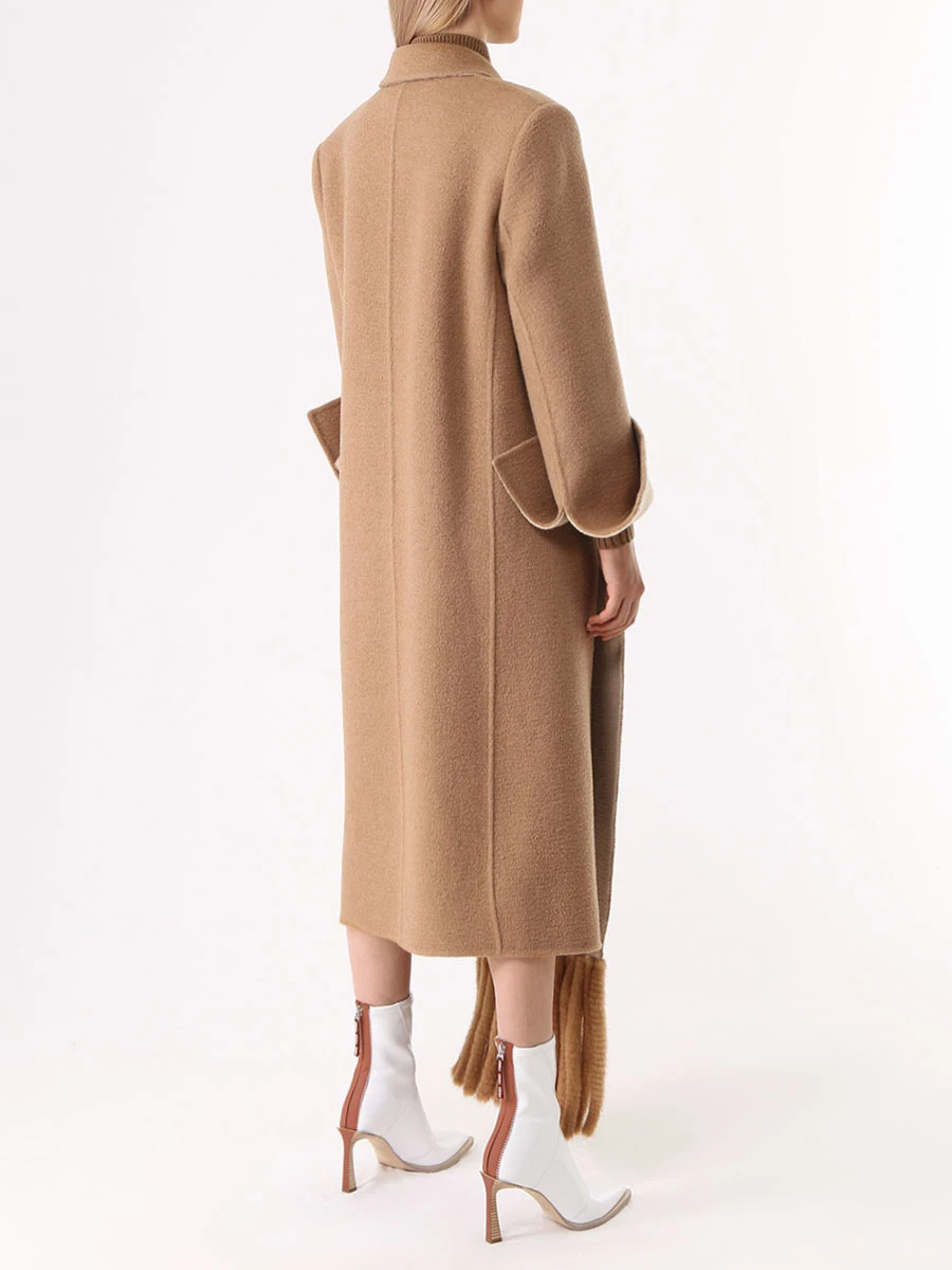 Пальто двубортное FENDI FF8814 8AGR FQU5 Коричневый  Фото 3