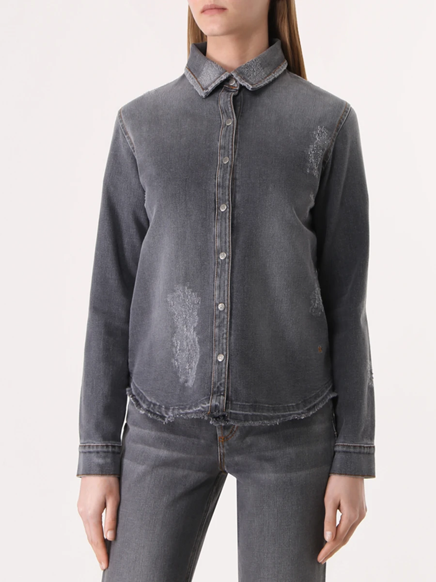 Рубашка джинсовая AND THE BRAND JSH01.0009.901, размер 40, цвет серый - фото 4