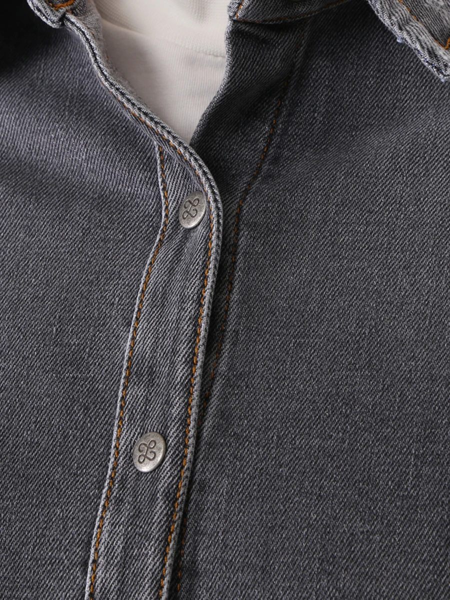 Рубашка джинсовая AND THE BRAND JSH01.0009.901, размер 40, цвет серый - фото 5