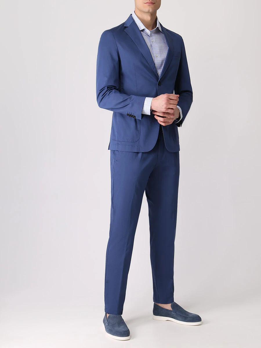 Рубашка Slim Fit хлопковая STILE LATINO CMM12104 WM10 Голубой  Фото 2