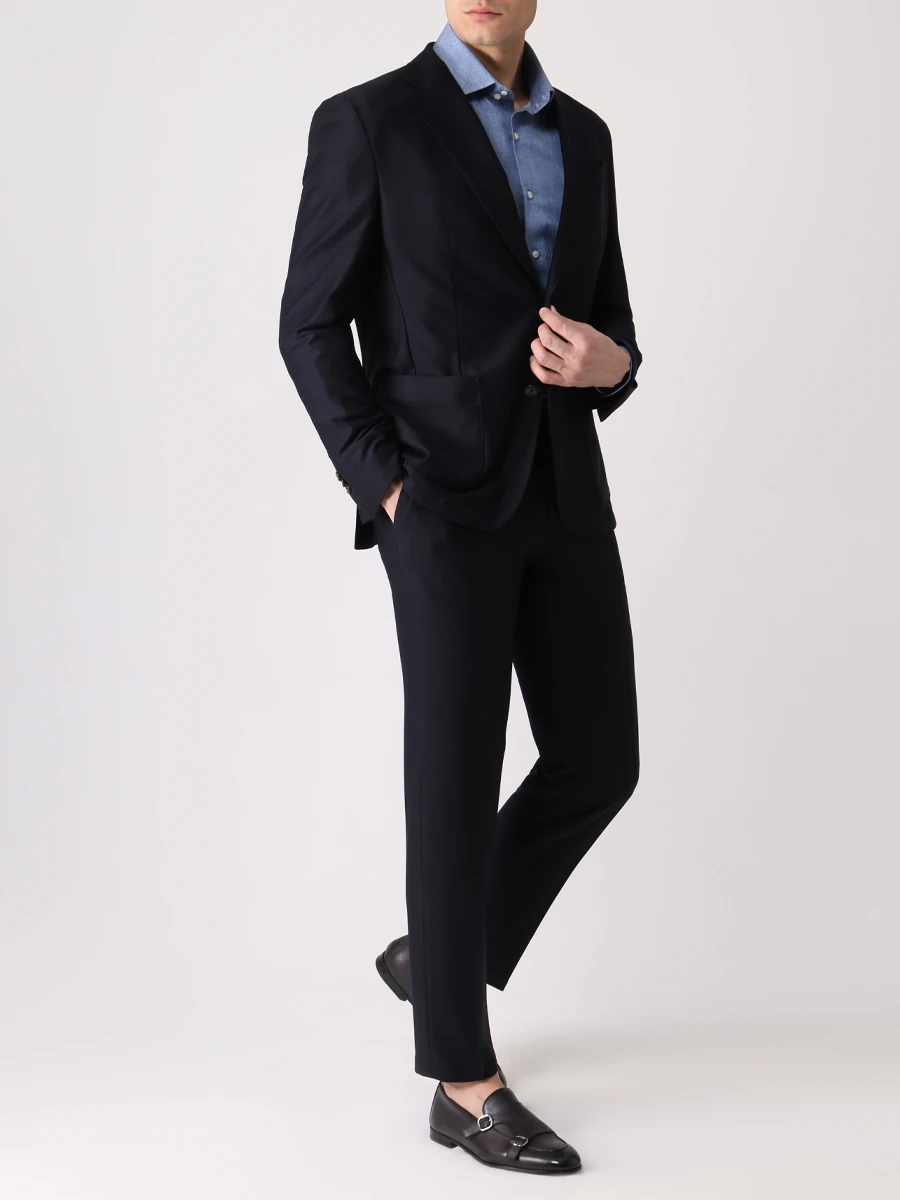Рубашка Slim Fit хлопковая STILE LATINO CMM122X06 B15 Синий  Фото 2